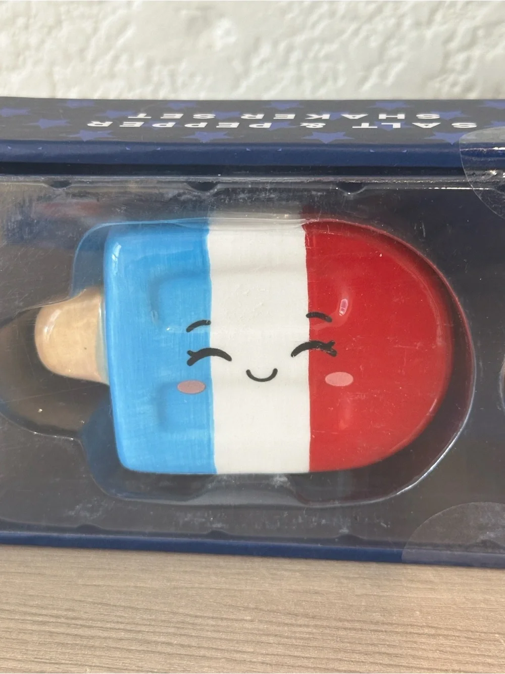Patriotic Red White & Blue Popsicle Salt and Pepper Shakers